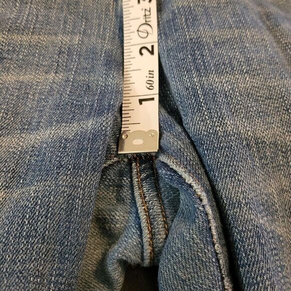 Madewell 9" High Rise Skinny Blue Distressed Raw Hem Jeans Size 29 - Picture 14 of 15